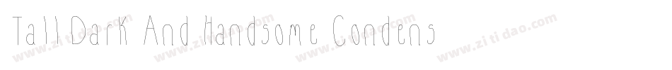 Tall Dark And Handsome Condensed字体转换